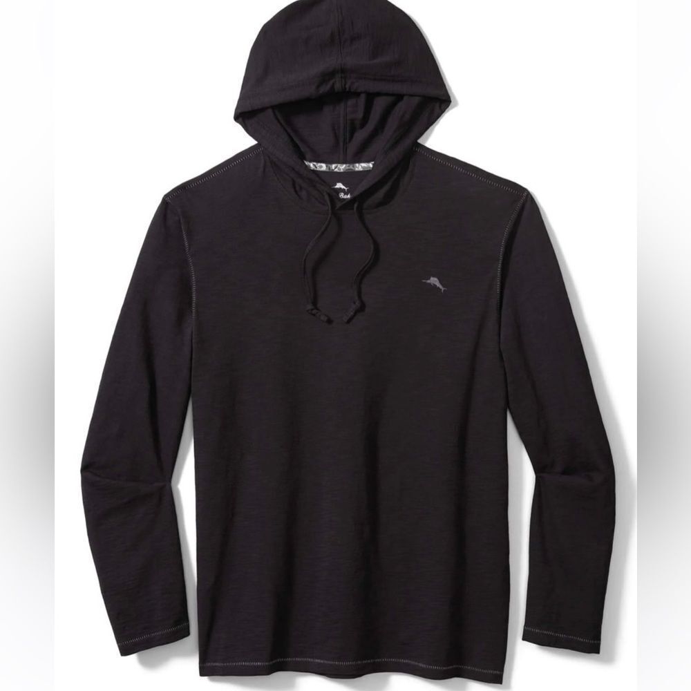 Tommy Bahama Bali Beach Men's Black Hoodie size XLT/TGL